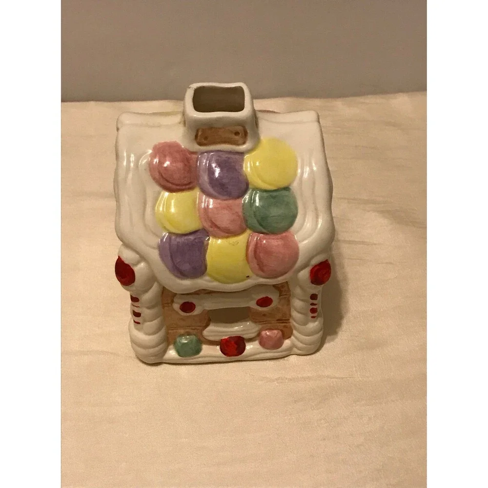 Home for the Holidays Candy Cottage Decorative Candleholder